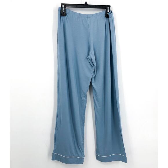 EBERJEY Gisele Long PJ Set Medium Blue White TENCEL Modal Stretch NWT - Picture 7 of 12